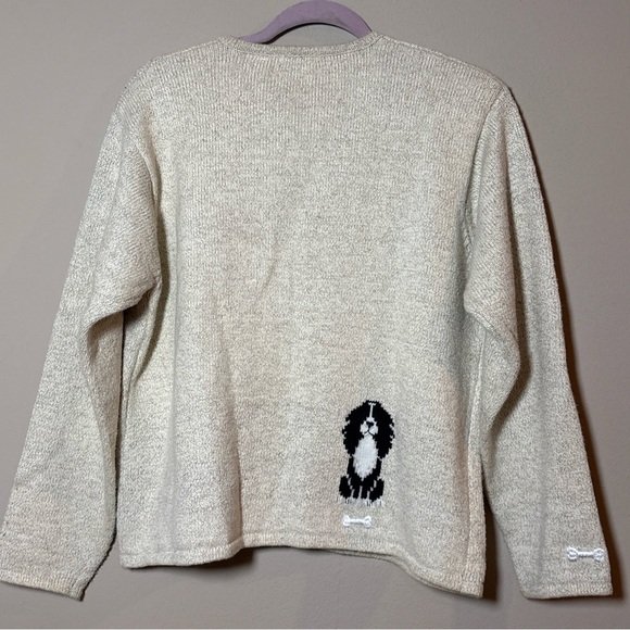 The Company of  Dogs Cardigan Sweater Women’s Sz Medium Granny Cottage - Picture 6 of 7